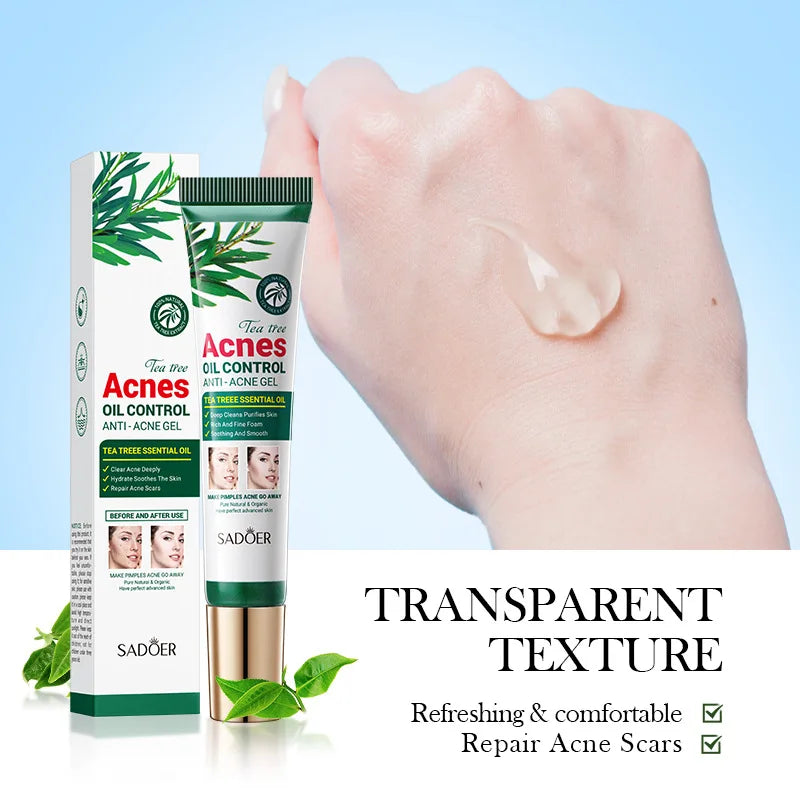 SADOER Tea Tree Acne Clearing Facial Gel Cream