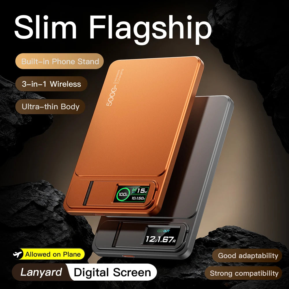 10000mAh Slim Power Bank — Lightweight Portable Charger for Everyday Carry