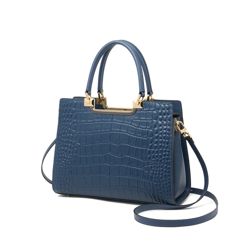 Genuine Cow Leather Tote Shoulder Bag – Handmade Luxury Handbag for Women