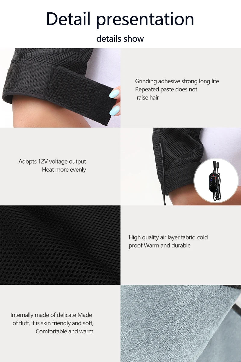 Electric Heated Shoulder Massage Pad – Vibration Wrap with 3 Modes for Fatigue & Joint Relief