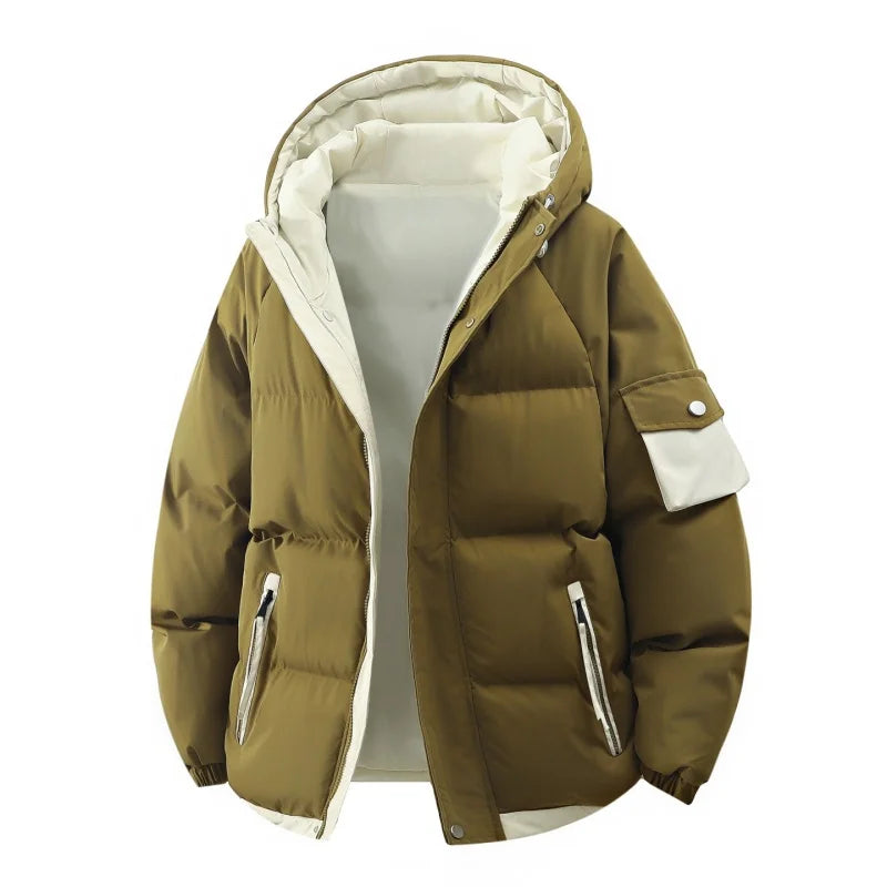 Men's Cotton-Padded Hooded Winter Jacket