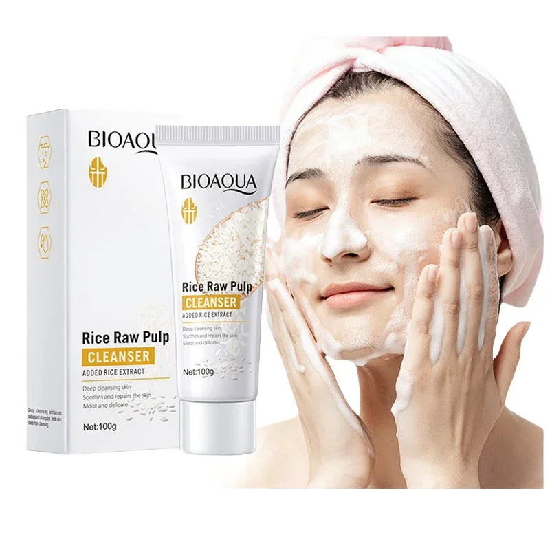 BIOAQUA Rice Cleanser Oil Control Moisturizing Foam