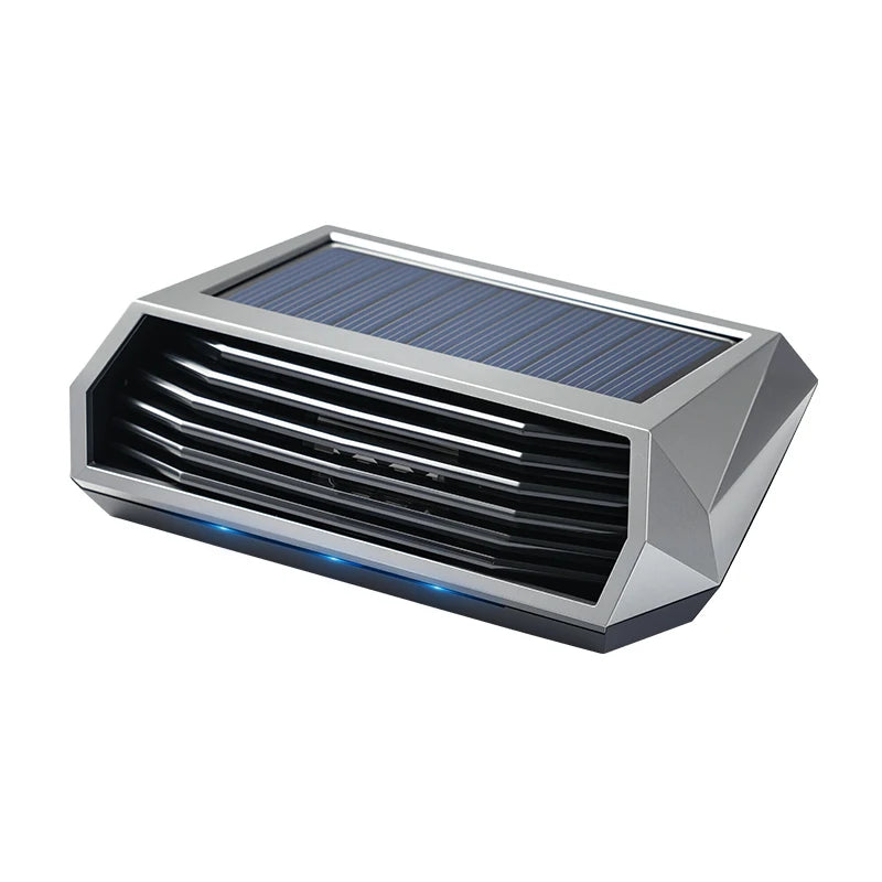 Solar and USB Car Ozone Generator, Dark Grey