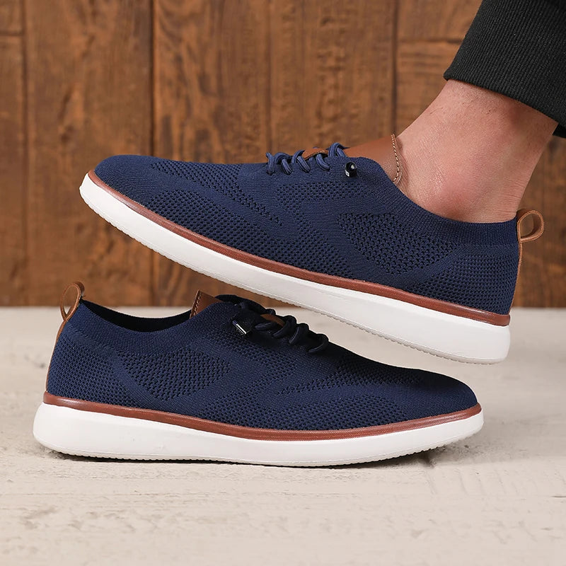 Men's Air Mesh Lace-Up Walking Shoes