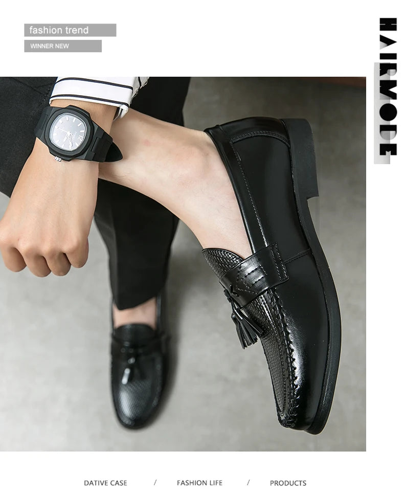 Men's Pointed-Toe Slip-On Dress Loafers