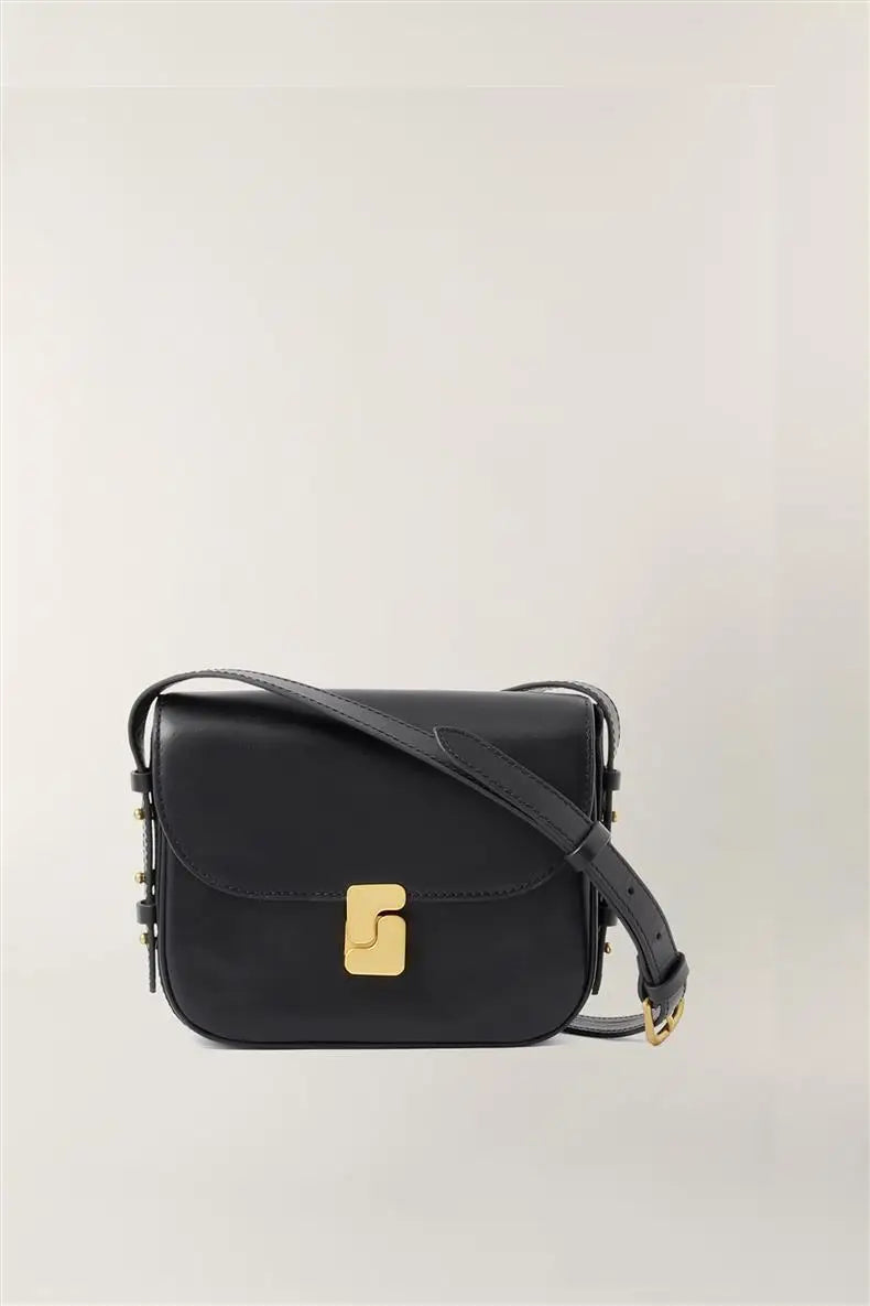 Tofu Square Crossbody Satchel – Luxury PU Leather Small Shoulder Bag for Women