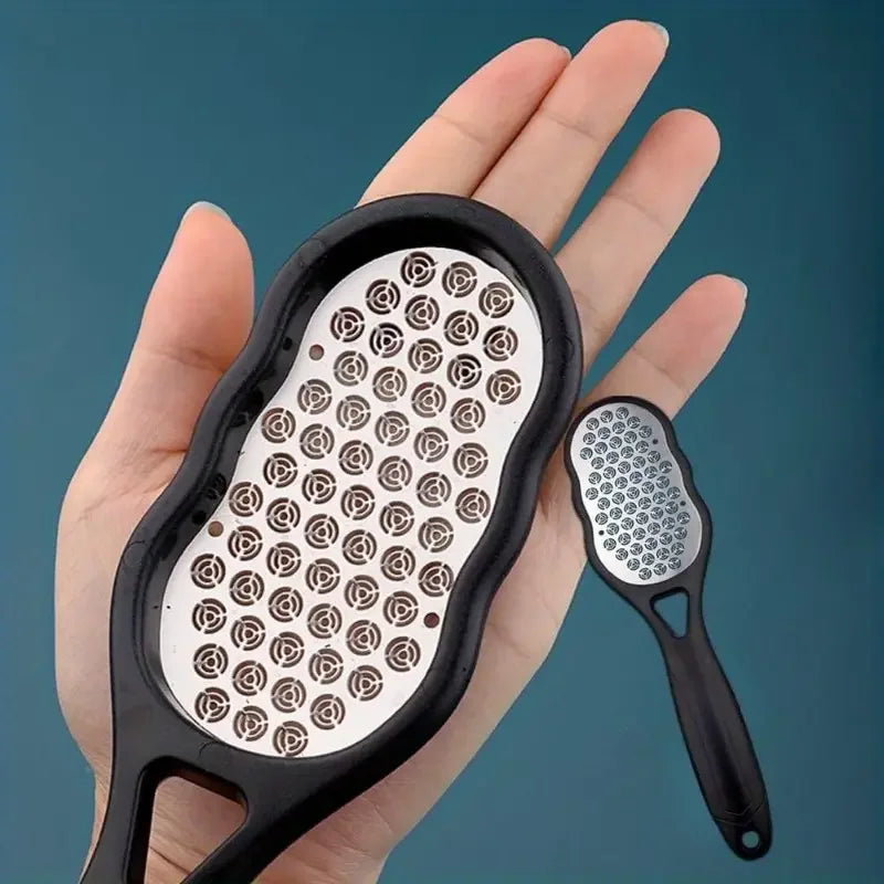 Salon-Smooth Feet at Home — Stainless Steel Foot File | Coarse & Fine Grit, Anti-Splash Ergonomic Design, Durable Home Pedicure Tool