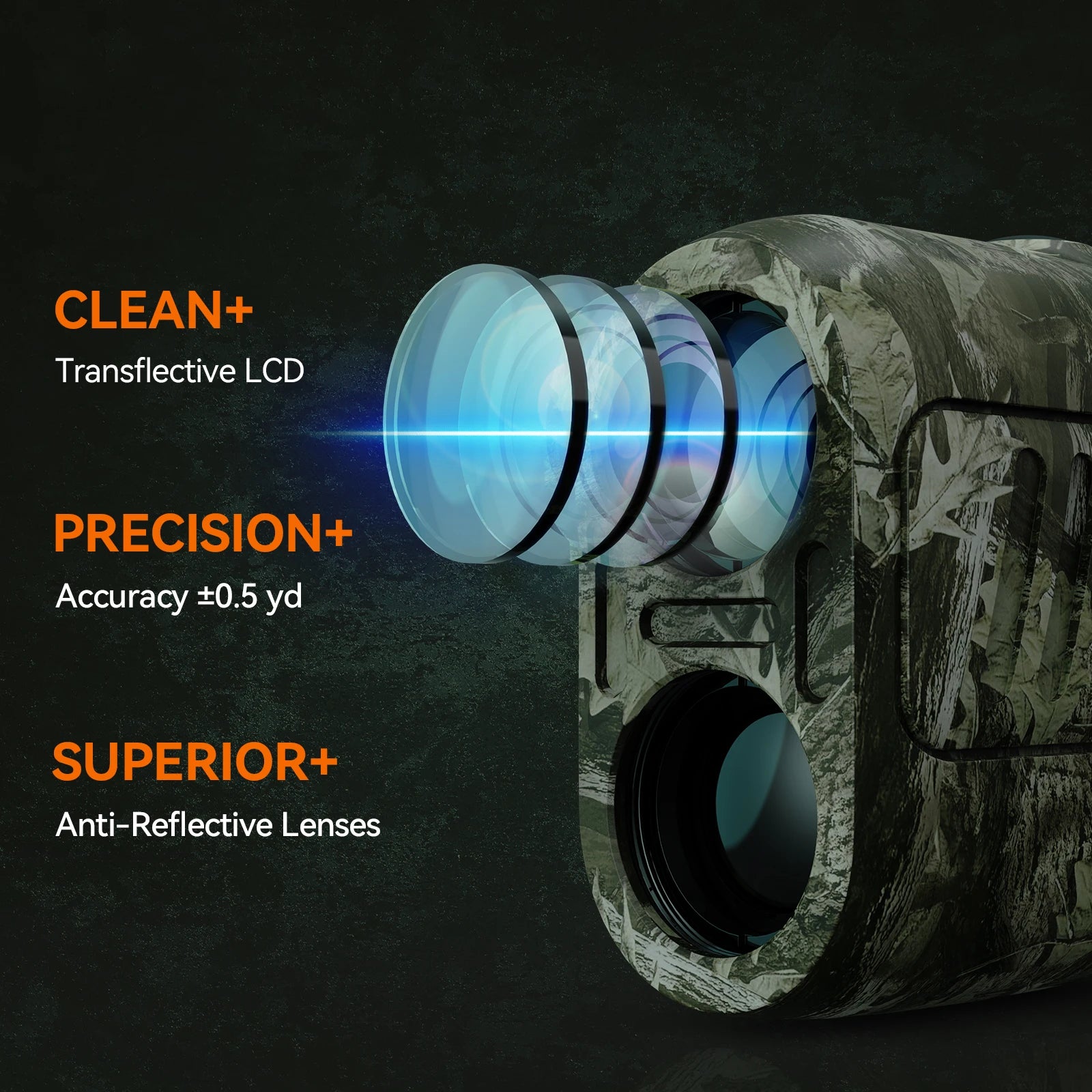 MiLESEEY PF2E Laser Rangefinder — 600m, 7° Field of View, BOW Mode, Rain & Fog Mode, Hunting