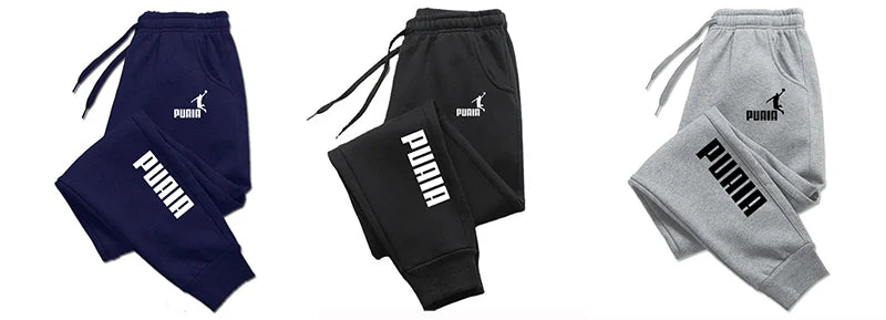 Men's Sport Jogging Trousers — Loose Fit Solid Color Streetwear Sweatpants