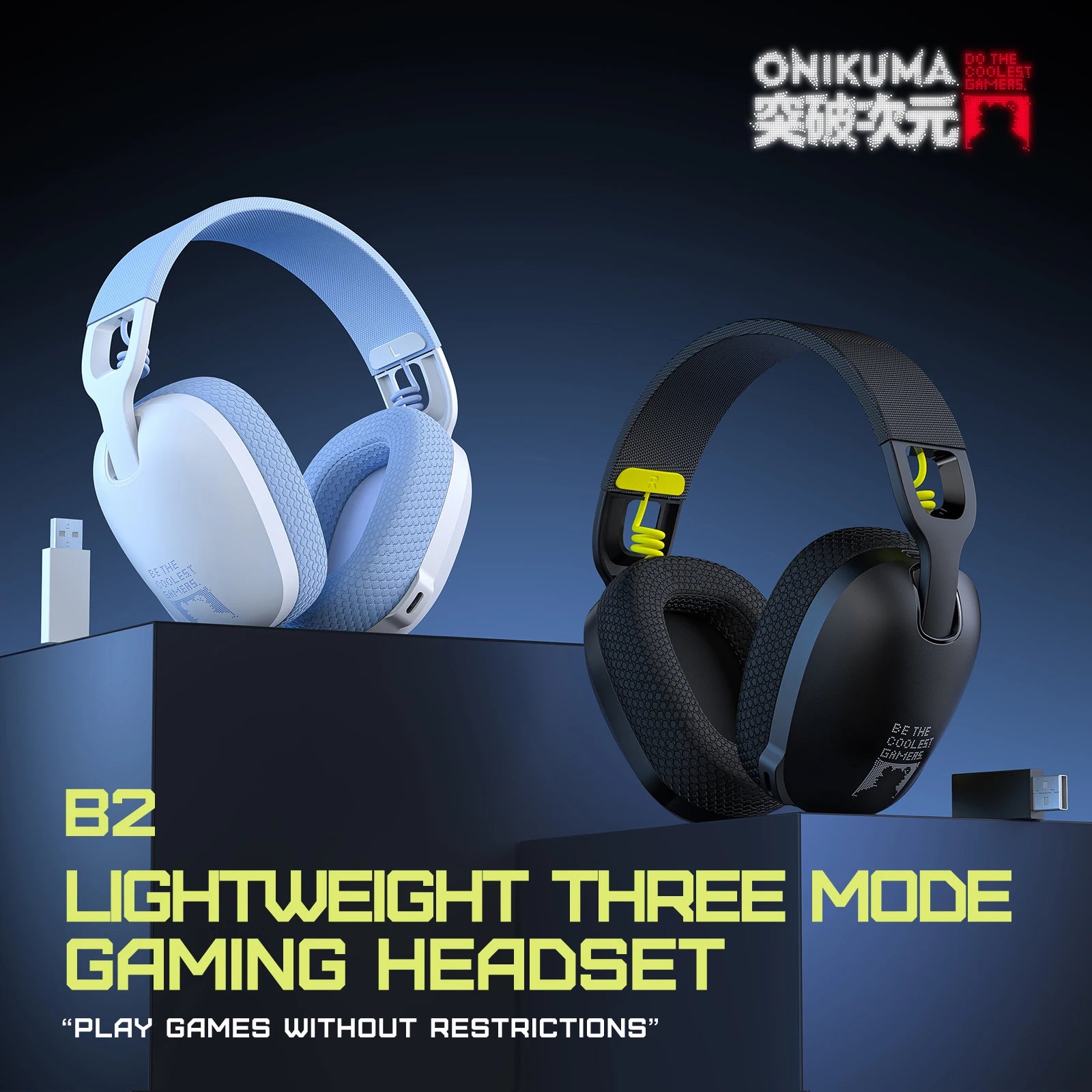 ONIKUMA GT806 Wireless Gaming Headset — 2.4GHz & Bluetooth 5.3, HiFi Sound, RGB, Noise-Canceling Mic for PC & Laptop