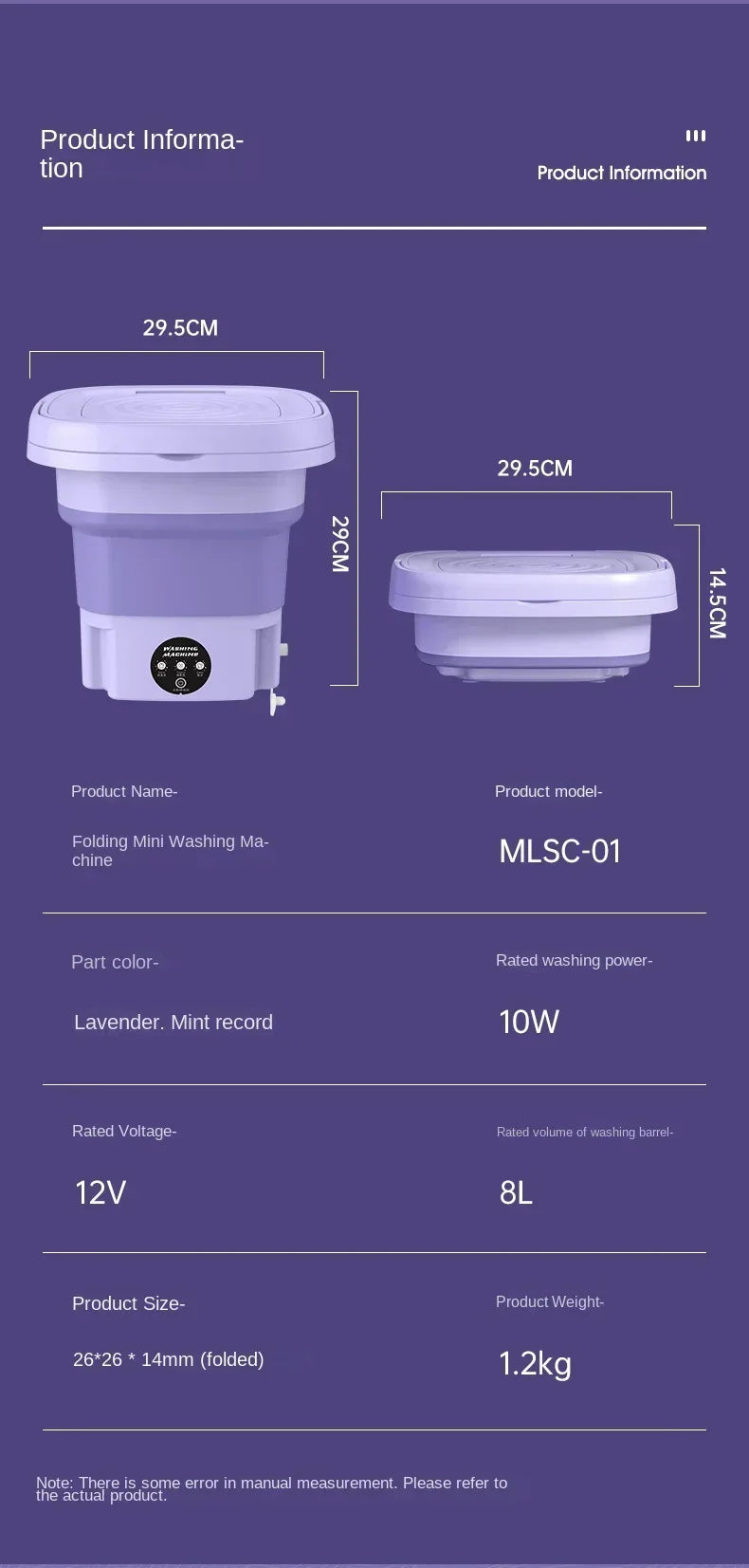 Portable Washing Machine And Dryer Combination,Mini Folding Washing Machine With Disinfection Function For Socks And Underwear