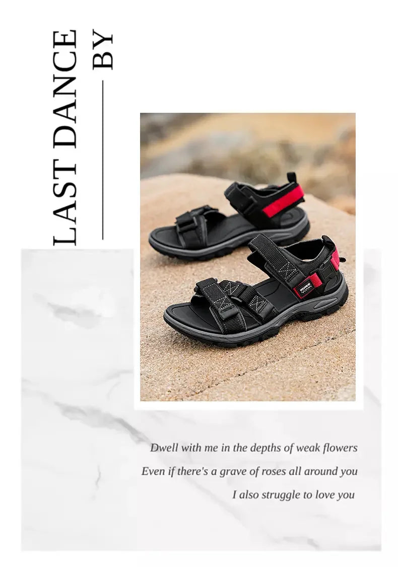 Men's Casual Outdoor Sport Sandals — Adjustable Ankle-Wrap Beach & Hiking Sandals