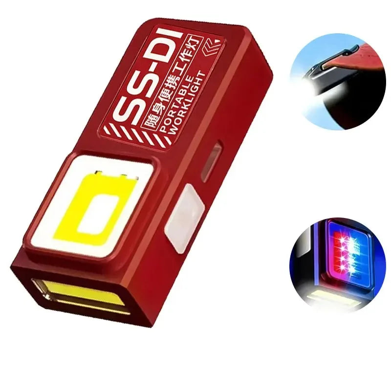 Mini COB LED Flashlight – 800 Lumen, Rechargeable, Belt Clip, Magnet, Waterproof EDC Pocket Light