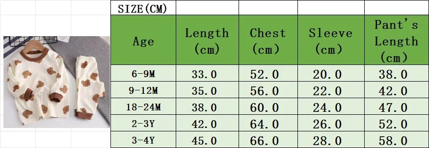 Kids' Long Sleeve Cartoon Pajamas | Lightweight Comfortable Fabric Sleepwear Outfit