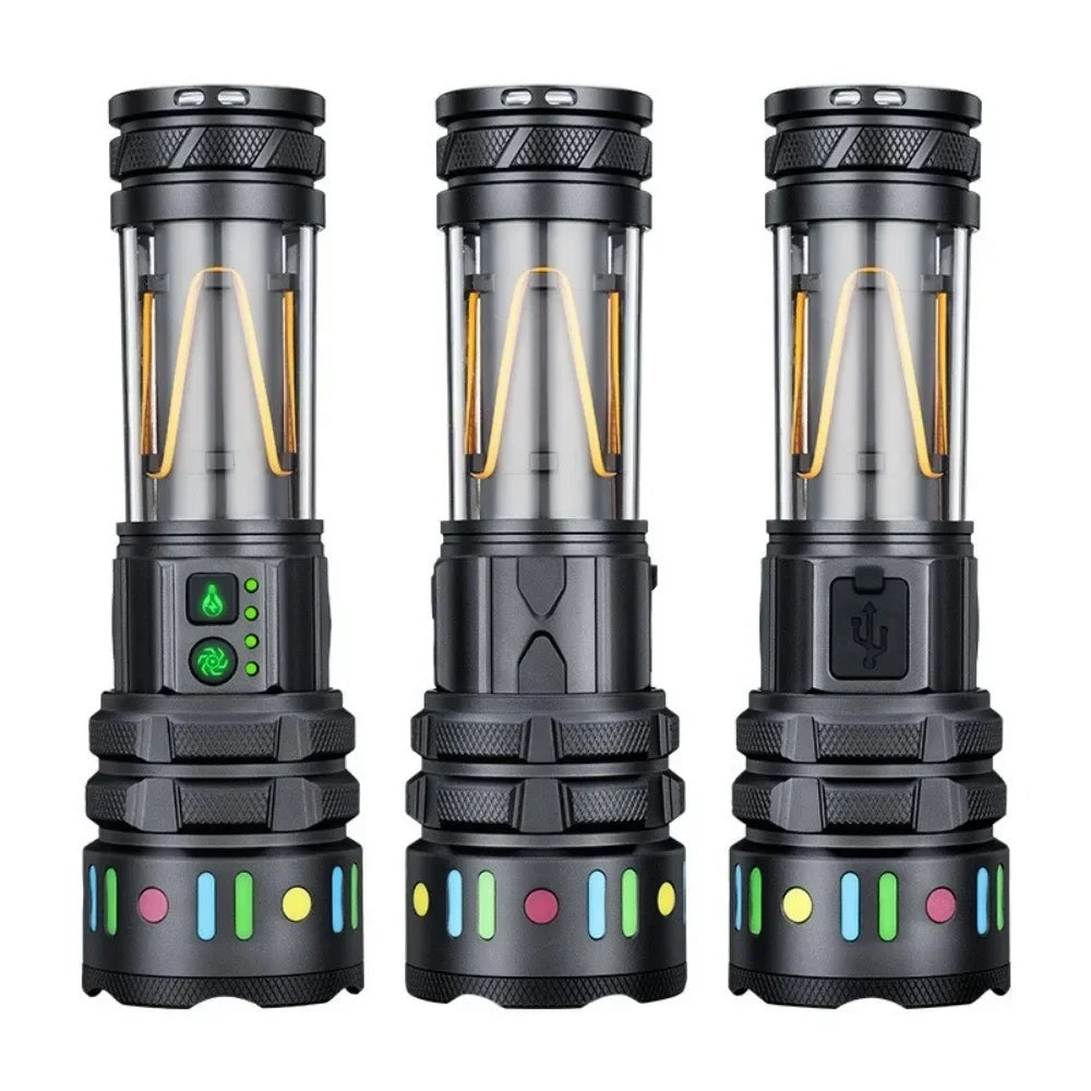 High Power White Laser Flashlight – Rechargeable Zoomable Waterproof Tactical Lantern