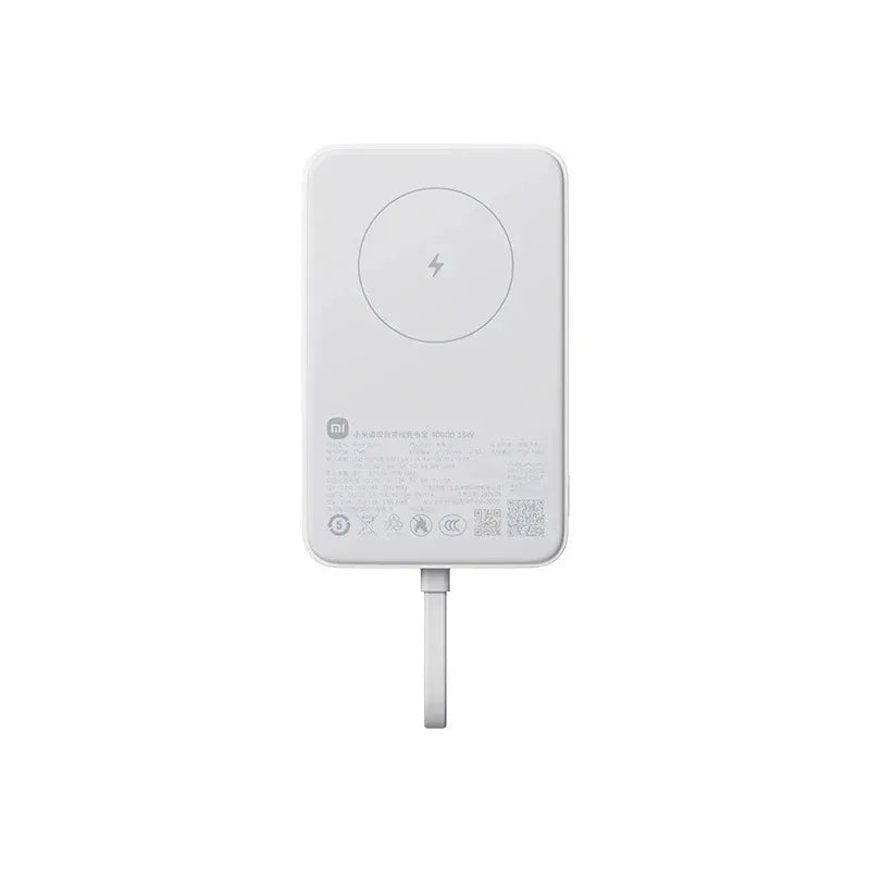 Xiaomi 10000mAh Magnetic Power Bank 33W – Built-in USB-C Cable, Wireless Charging for iPhone & Android
