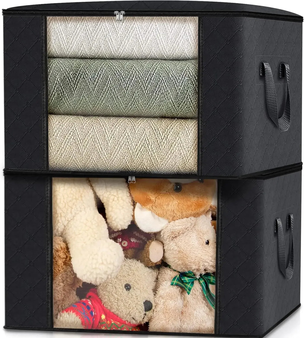 Foldable Clothes & Quilt Storage Bag – Large Capacity Dustproof Bedroom Closet Organizer