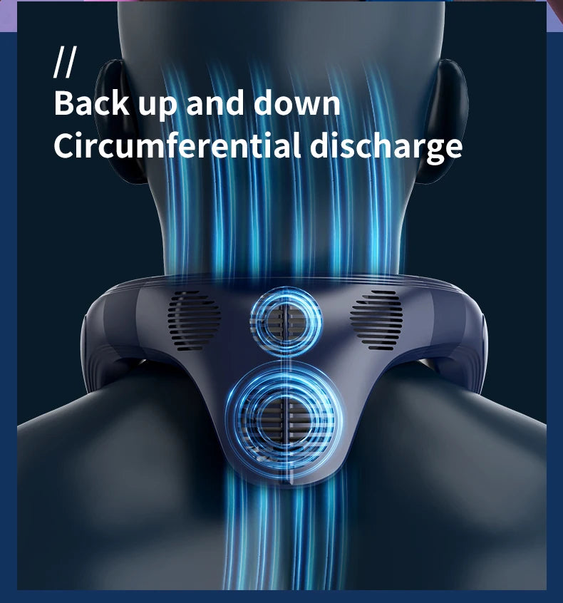Portable Neck Air Conditioner — Rechargeable Semiconductor Bladeless Cooling Fan Wearable Cooler