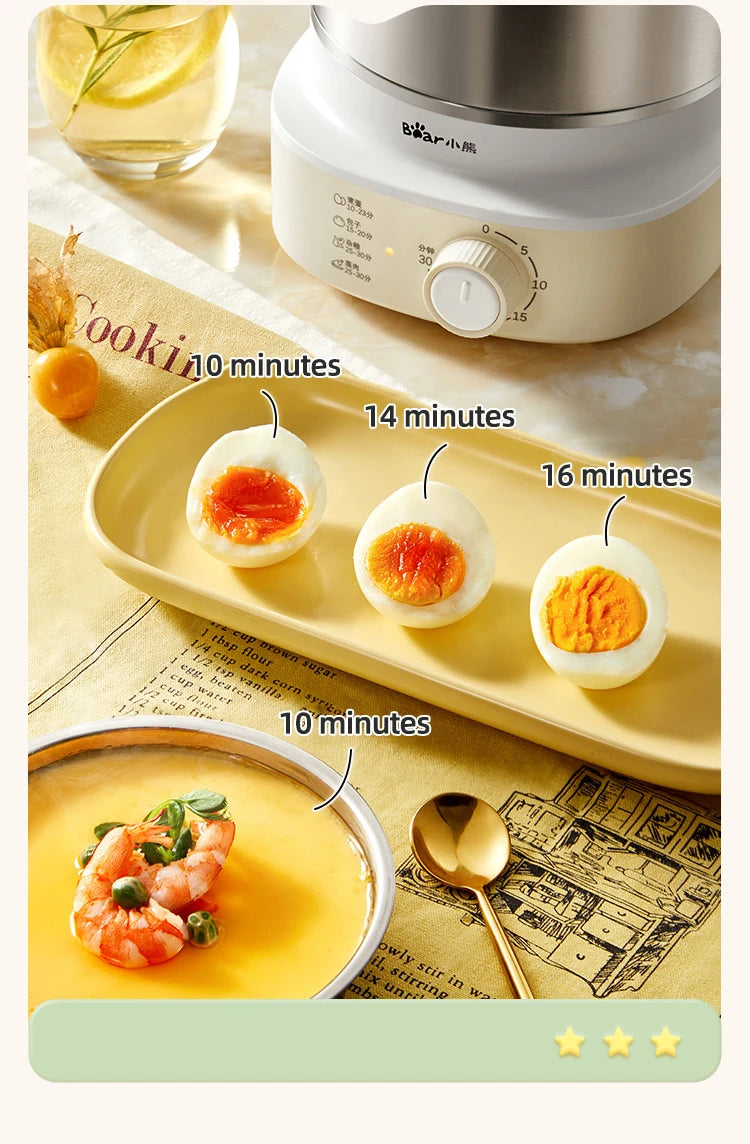 360W Electric Egg Cooker with Timer — Multicooker Steamer