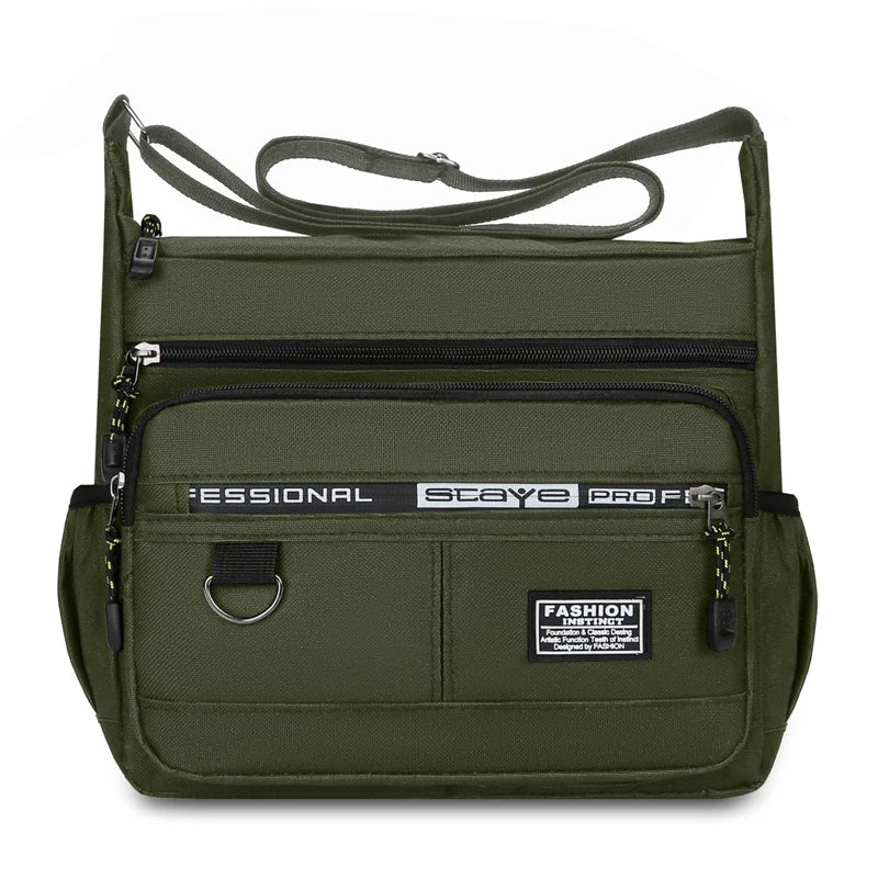 Men's Waterproof Messenger Bag – Oxford Crossbody Sling Pack for Work, Business & Travel