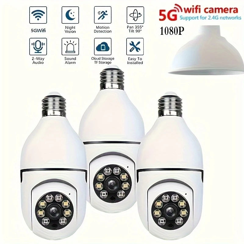 E27 Wi-Fi Bulb Security Camera with Two-Way Audio
