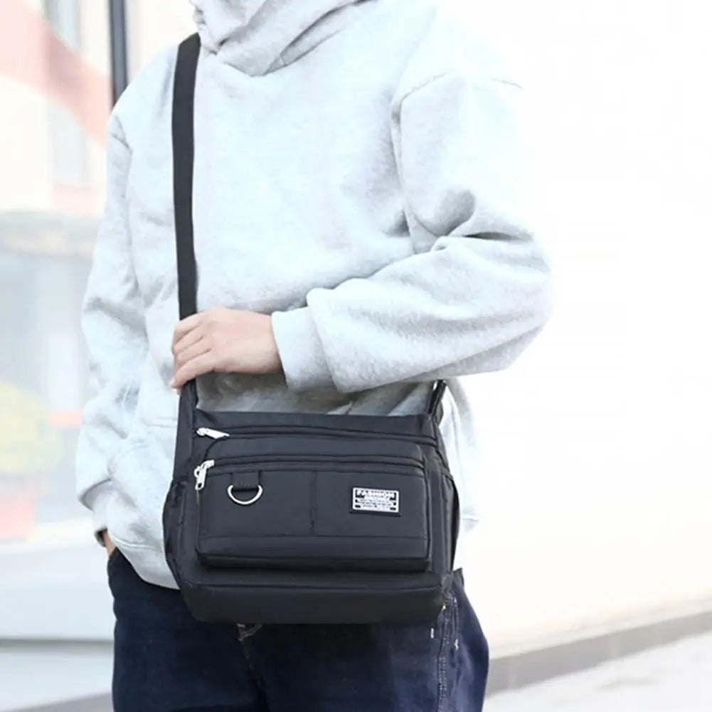 Men's Large Capacity Crossbody Bag – Multi-Pocket Business Shoulder Handbag in 4 Styles