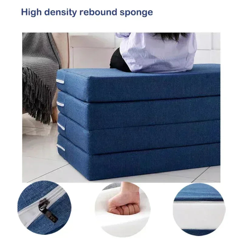Foldable Tatami Floor Mattress – Thick Foam Folding Sleeping Mat, Multiple Sizes & Colors