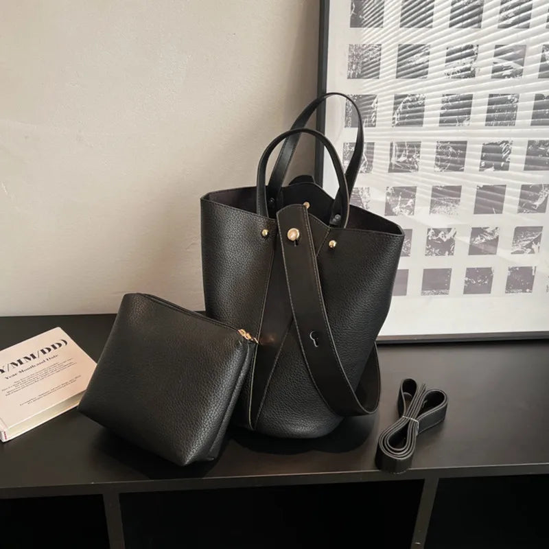 Luxury PU Bucket Bag – Trending Crossbody Shoulder Tote for Women 2026