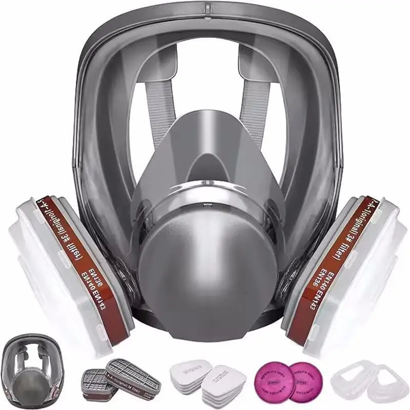 27-in-1 Industrial Full Face Gas Mask Respirator Kit