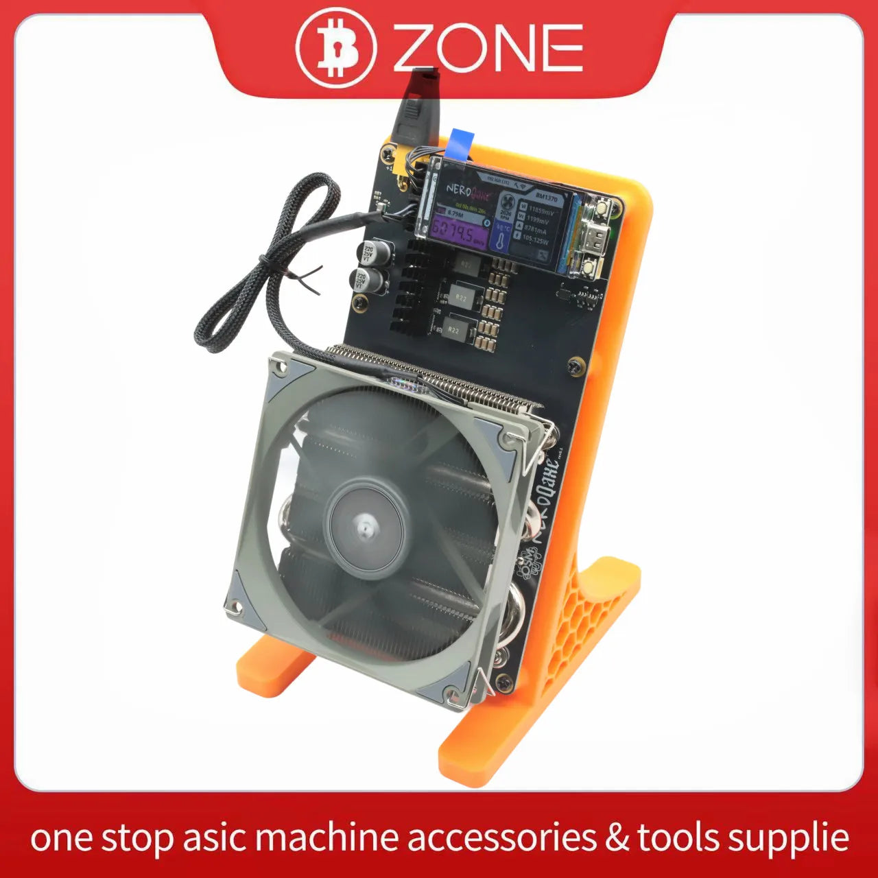 NerdQaxe++ Rev6.1 Bitcoin Solo Miner – 6 TH/s, 100W, 4× BM1370 ASIC, Wi-Fi, LCD Display