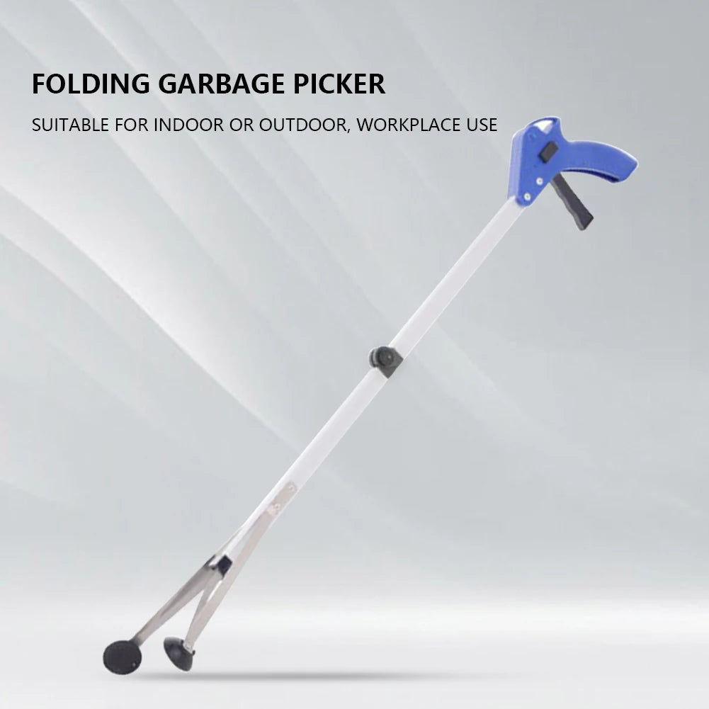 80cm Foldable Grabber Reacher Tool — 360° Rotating Trash Picker & Gripper Extender