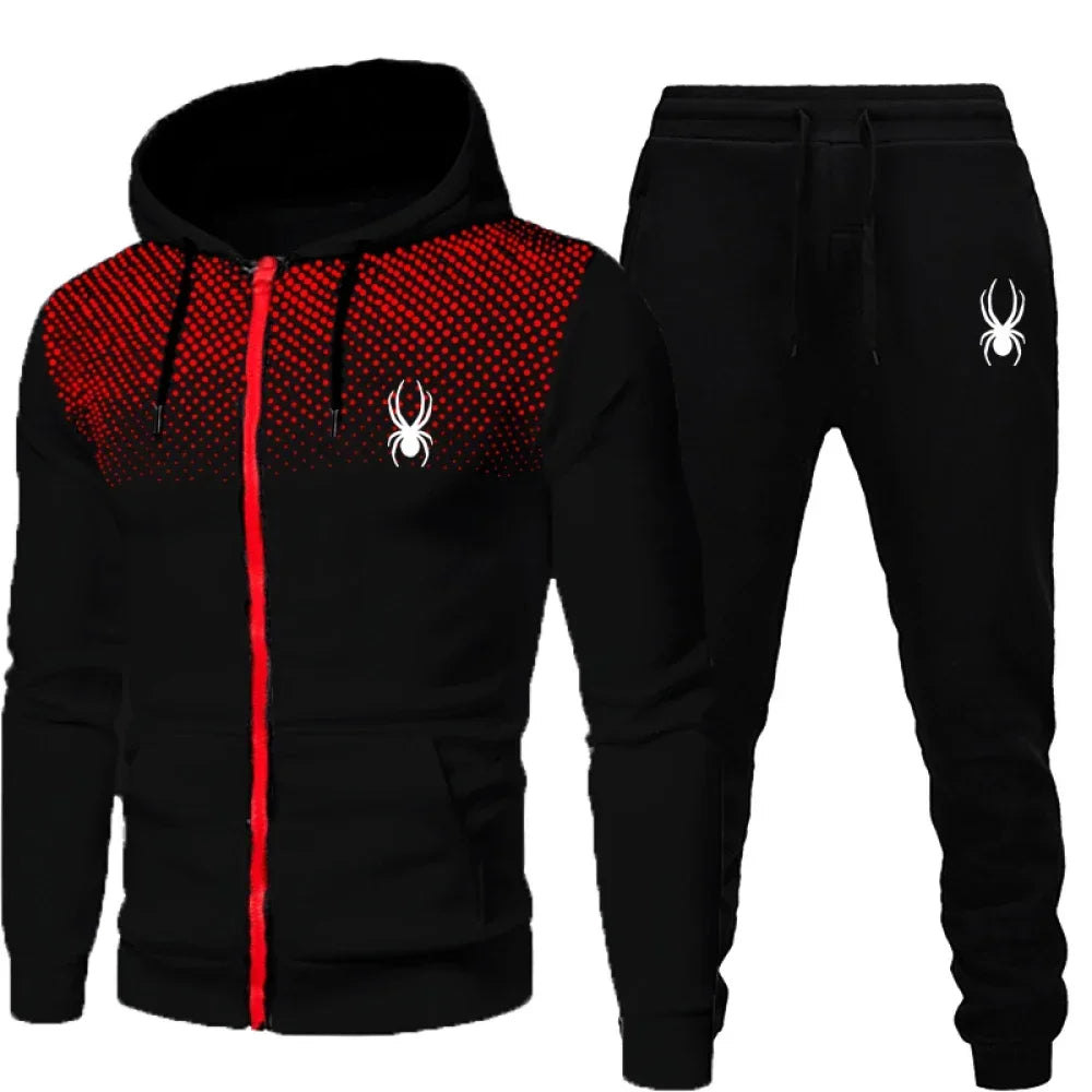 Men's 2-Piece Zip Hoodie Tracksuit — Matching Hoodie & Jogger Set