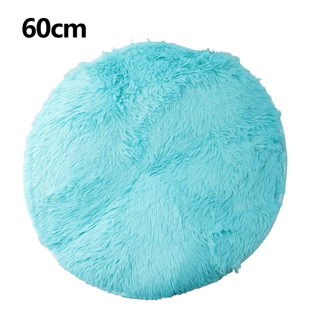 Super Soft Shaggy Area Rug – Anti-Slip 4cm Pile Round Rug for Living Room & Bedroom, 12 Colors & 3 Sizes