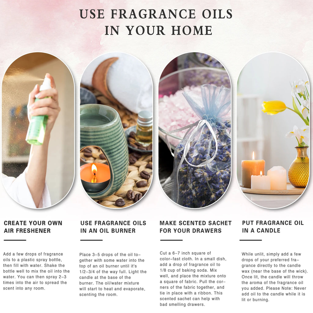Pure Plant Essential Oil 10ml – Aromatherapy Oil for Diffusers, Humidifiers & DIY, 37 Scents