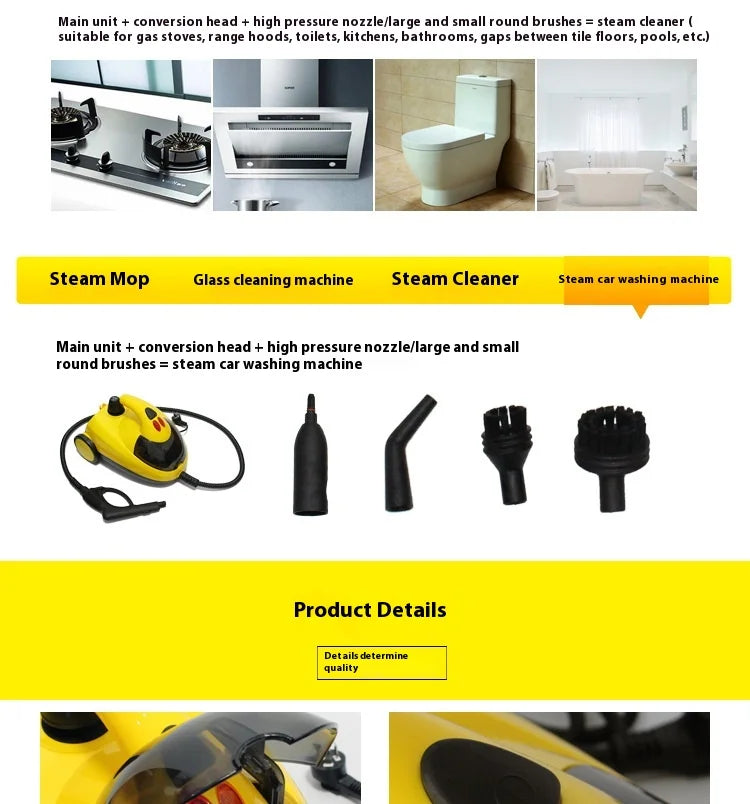 High-Pressure Steam Cleaner — Car Detailing, Sauna Machine, Invisible Car Film & Range Hood Cleaning