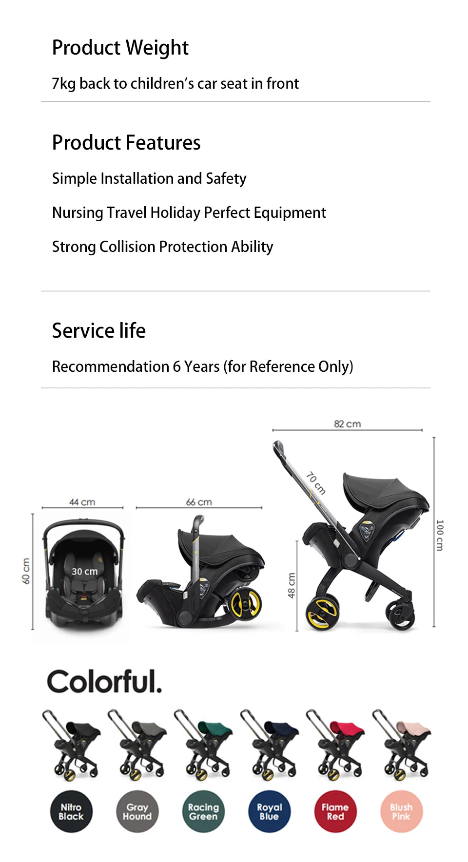 Compact Baby Stroller — Lightweight Reversible Travel Pram for Newborns & Toddlers