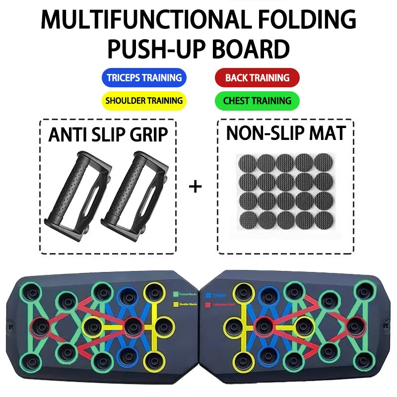 Push-Up Board Set – Portable Multifunctional Foldable Push-Up Bar for Chest, Arms, Back & Abs Training