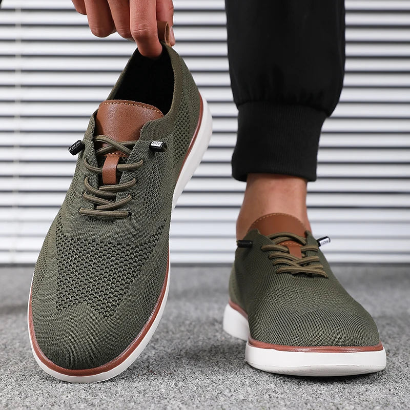 Men's Air Mesh Lace-Up Walking Shoes