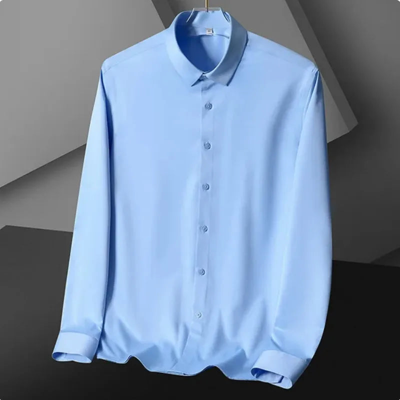 Men's Non-Iron Wrinkle-Resistant Long Sleeve Business Dress Shirt