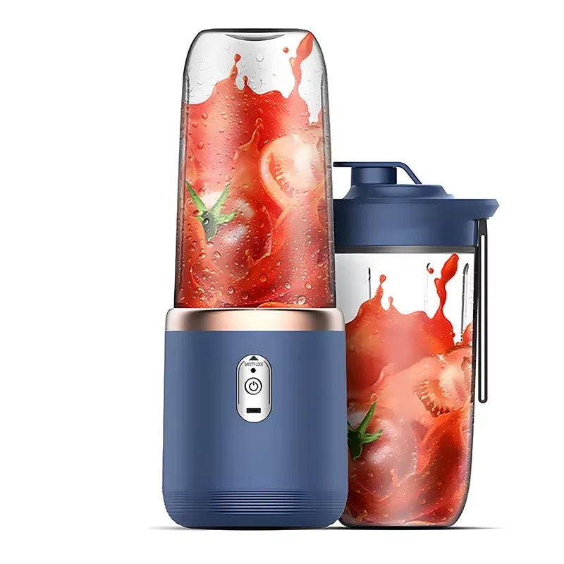HOMEFISH 400ml Portable Electric Blender Bottle – 6-Blade USB Rechargeable Smoothie & Juice Blender, Ice Crush, CE/ROHS