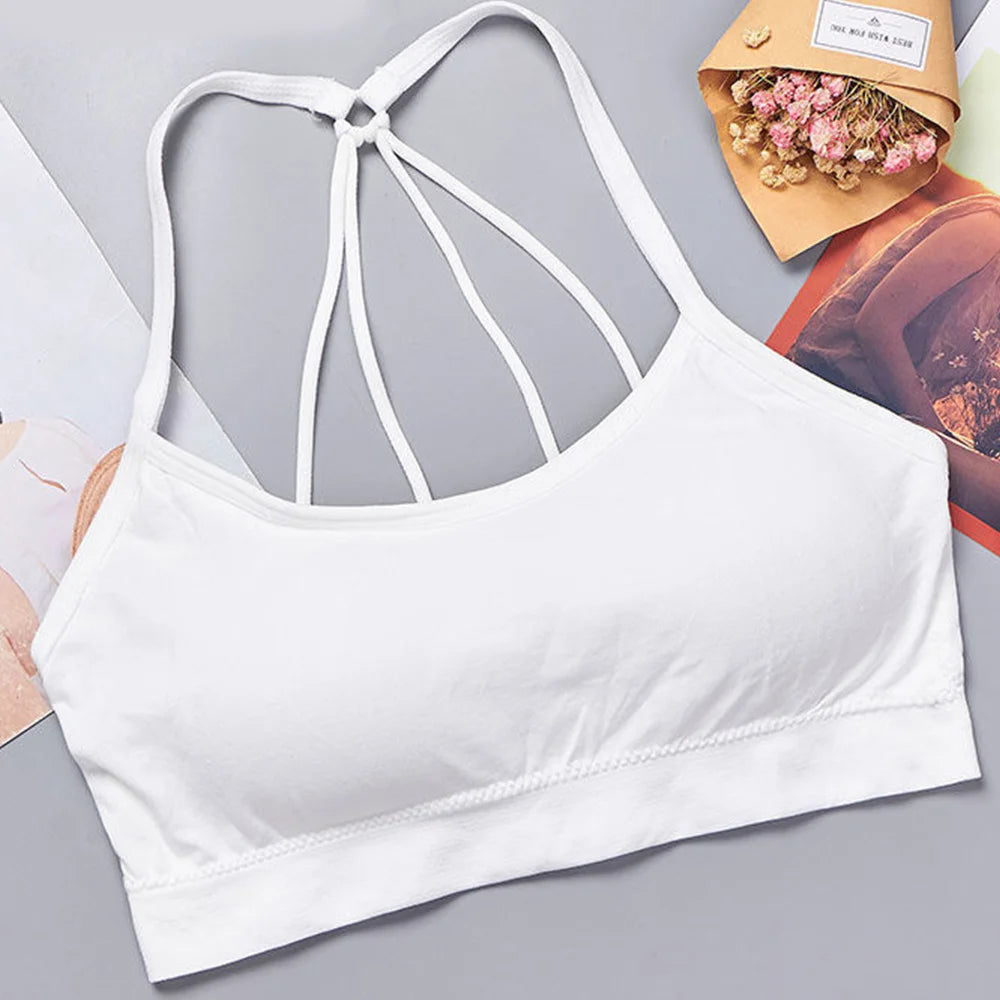 Women’s Seamless Wide-Strap Yoga Crop Top — Breathable Activewear