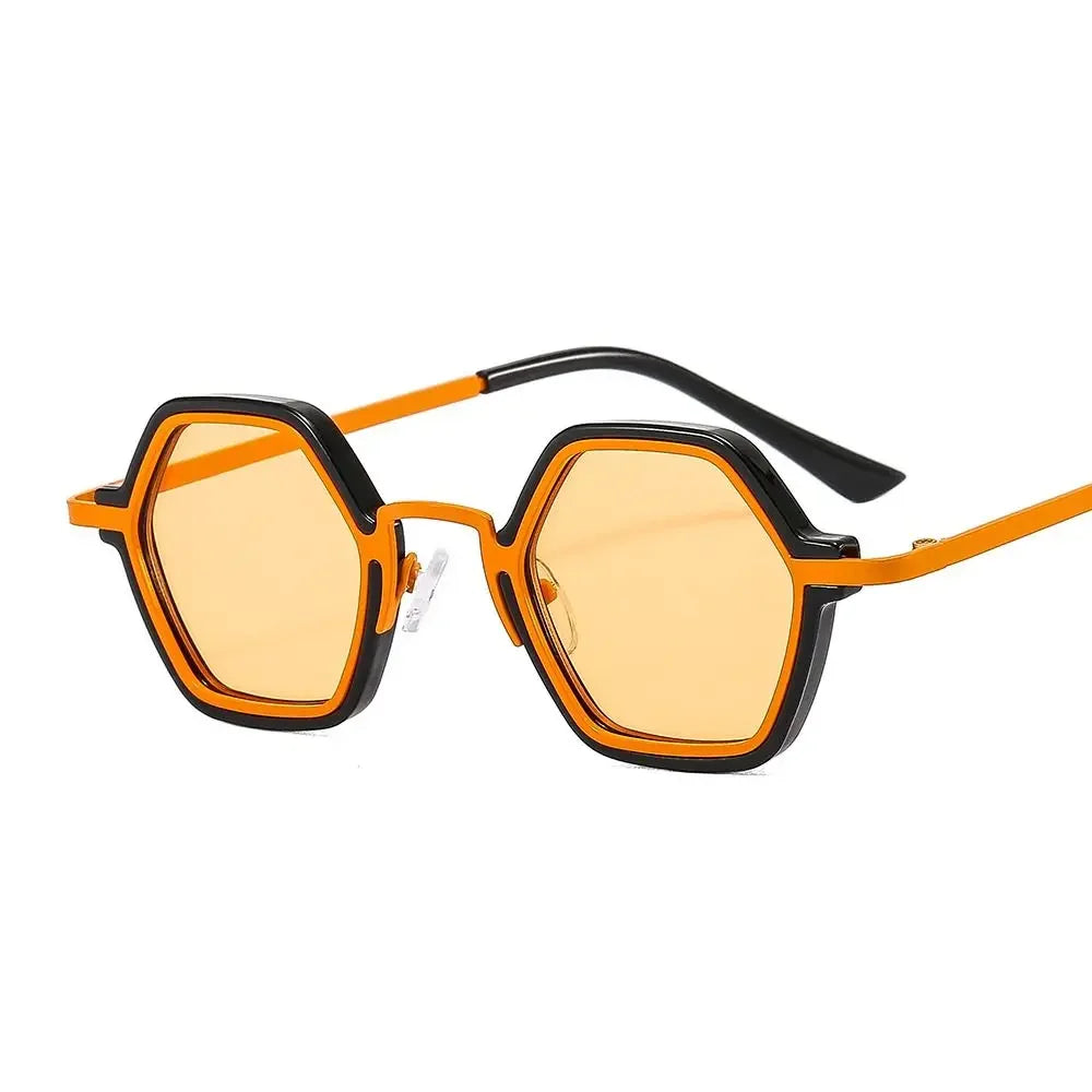 Polygon Metal Frame Square UV Sunglasses — Retro Punk
