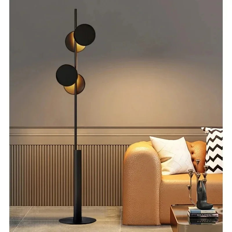 Black Disc Lamp – Sculptural LED Accent Lighting