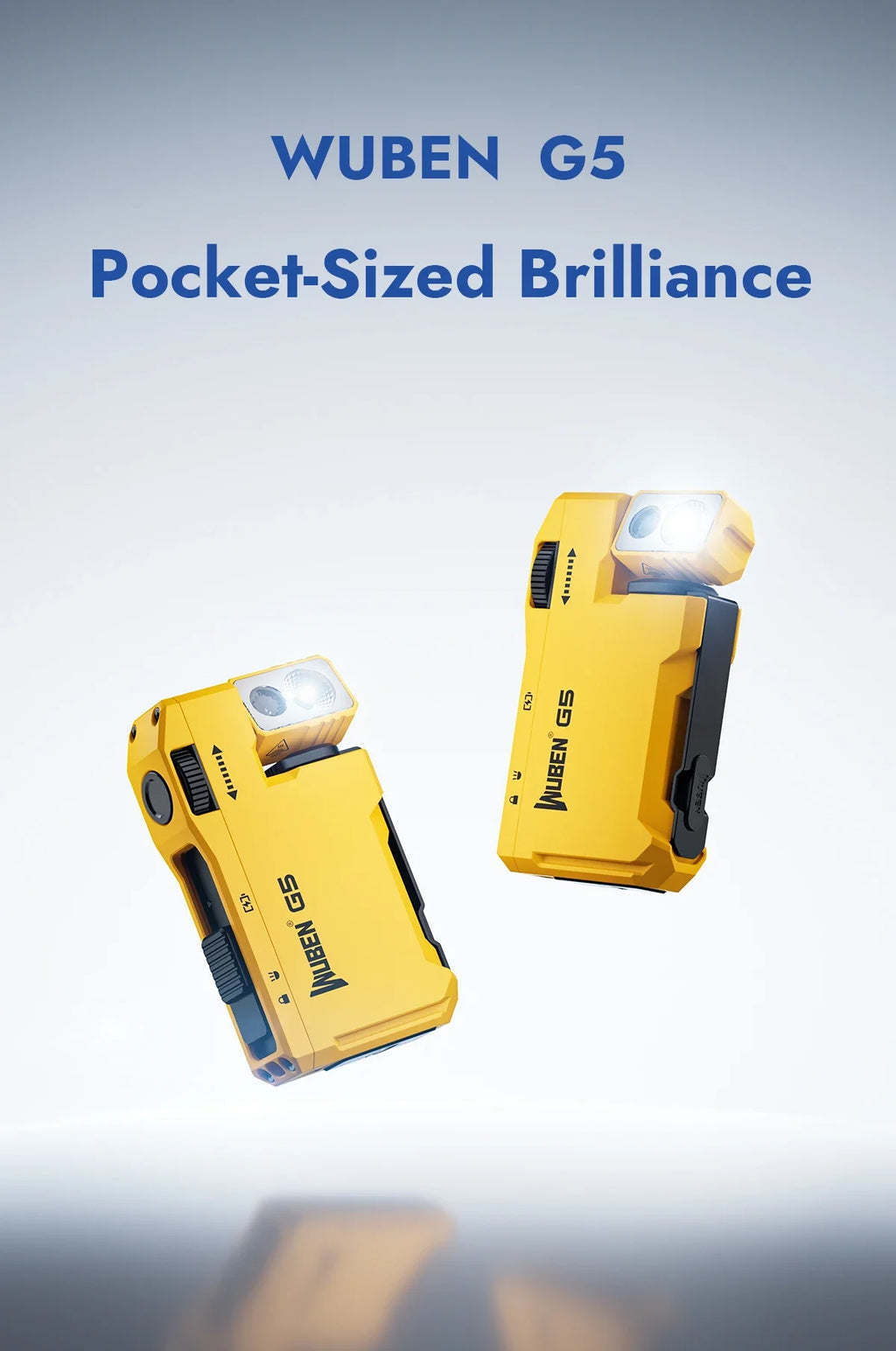 Wuben G5 EDC Pocket Flashlight – 400 Lumens, Dual Light Sources, RGB & USB-C Rechargeable