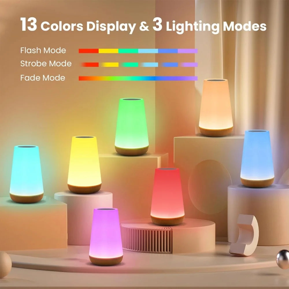 RGB Touch Lamp – 13 Colors & Adjustable Brightness