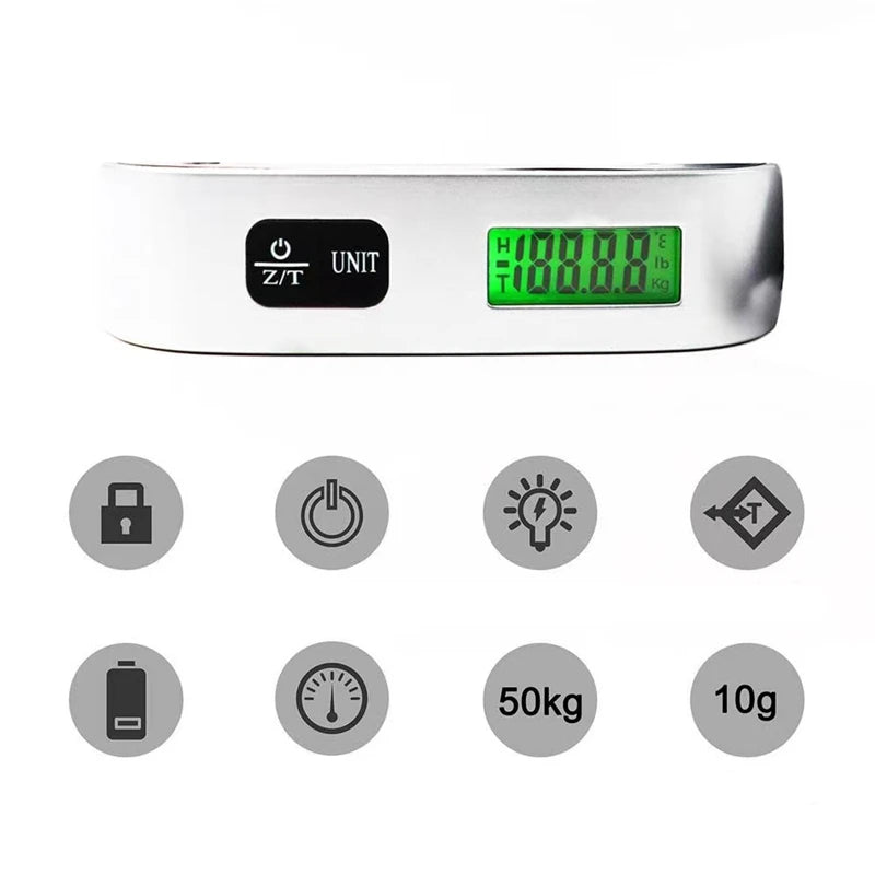 Portable Digital Luggage Scale – 110 lbs LCD Baggage Checker