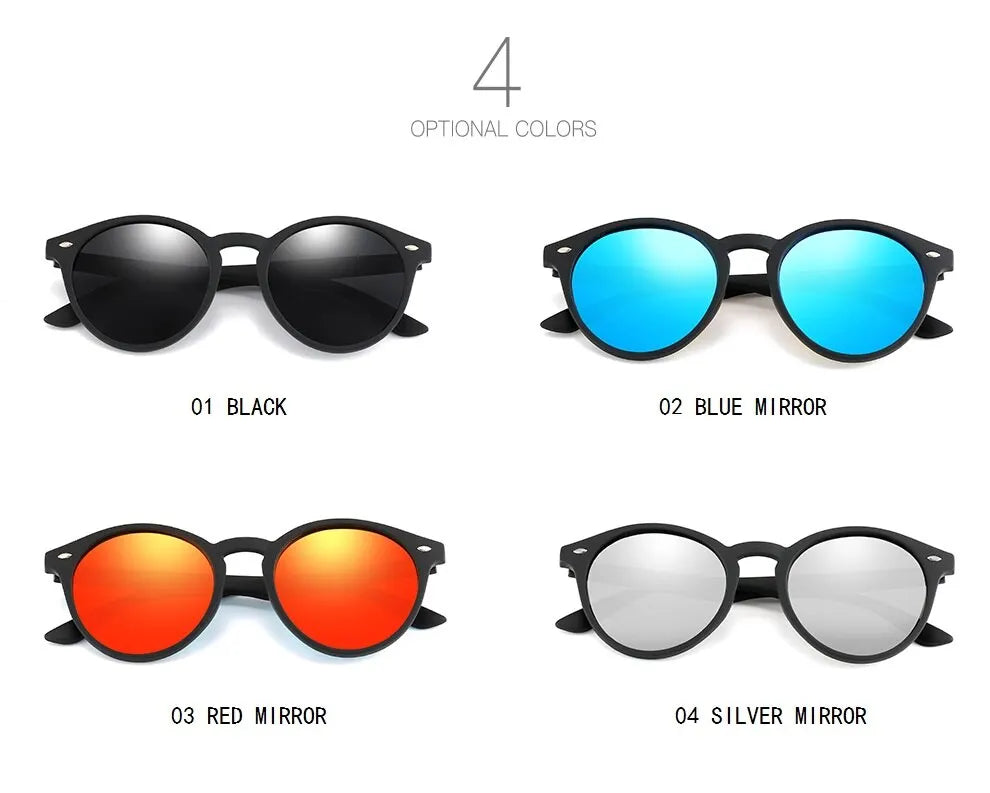 Fashion Round Vintage Sunglasses | Classic Circle Oval UV Protection for Men & Women