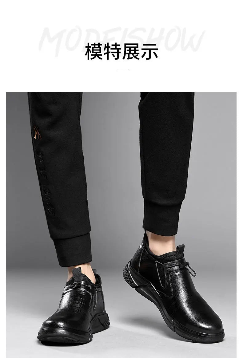 Men's Black Waterproof Metal-Toe Work Shoes