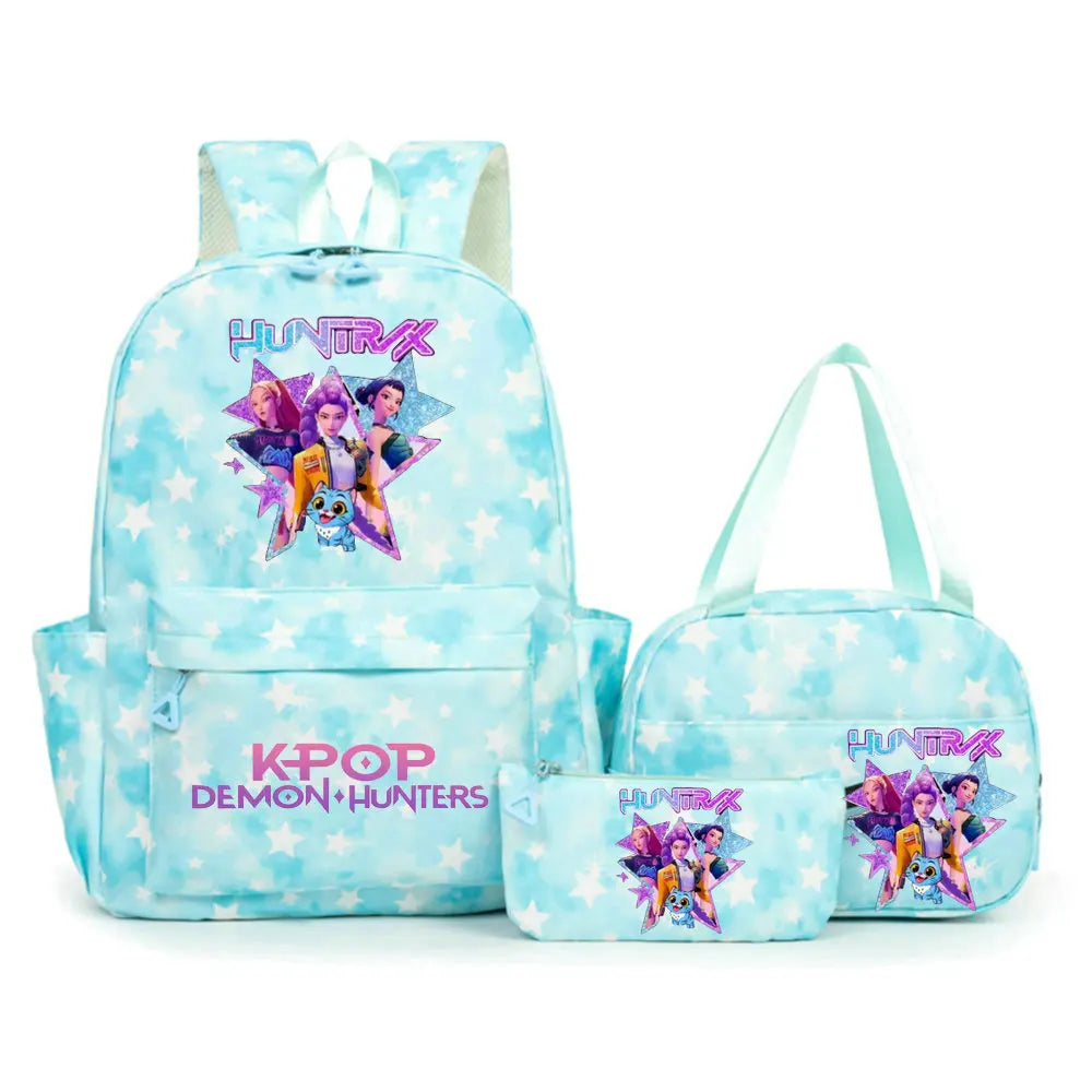 KPop Demon Hunters Nylon Backpack – Campus School & Travel Bag