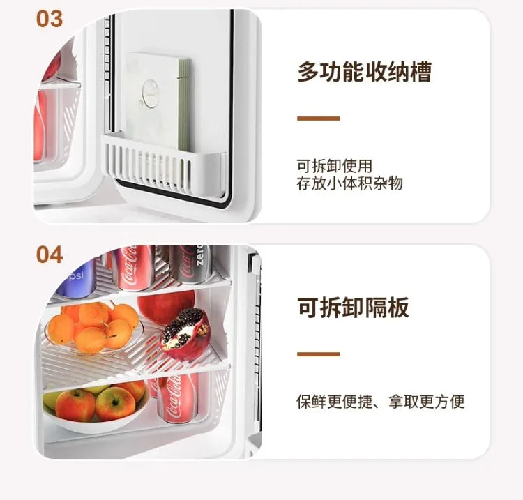220V Portable Mini Freezer – Car & Home Refrigerator for Travel, Dorm & Office